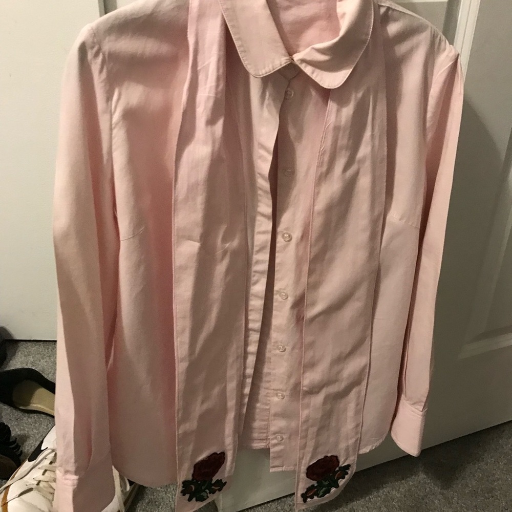 Gucci Pink Casual Button Down Shirt with Classic Collar